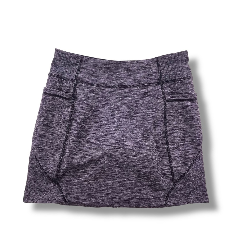 Athleta Womens XS Gray Heathered Active Skort Tennis Golf Skirt with Pockets